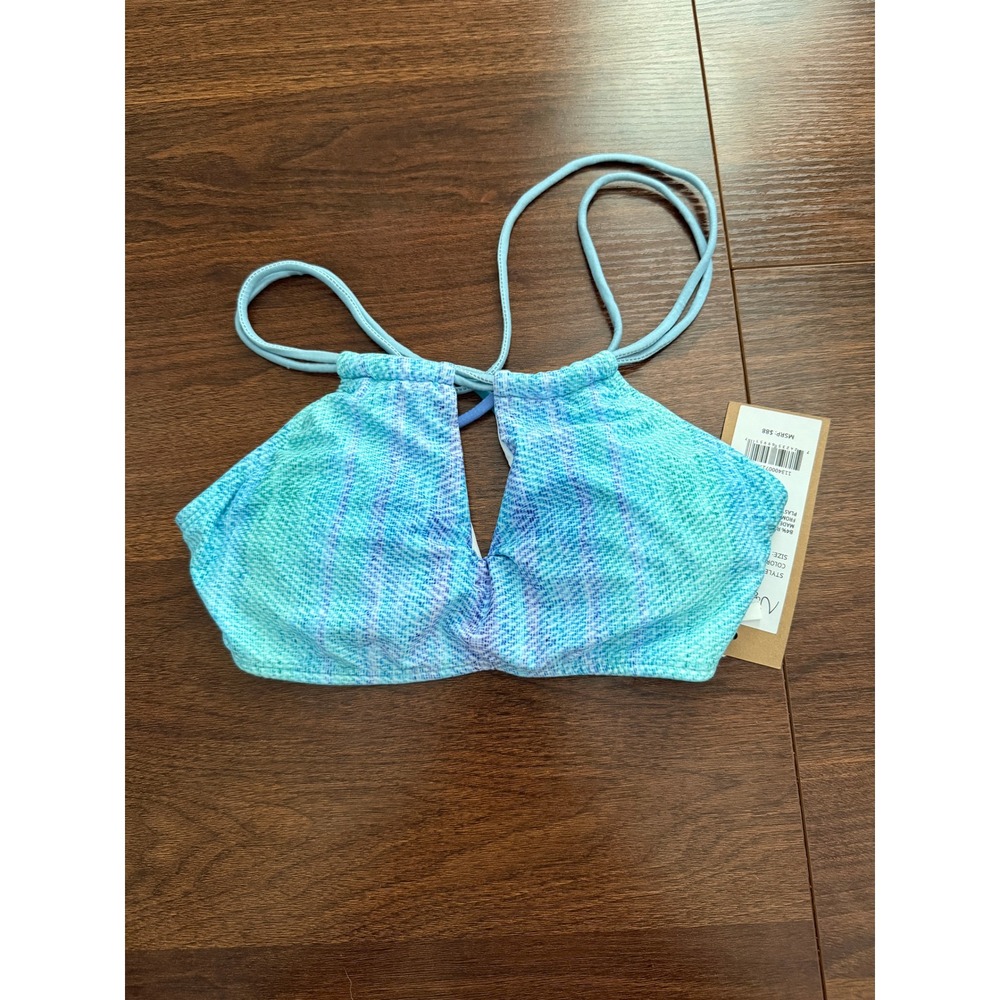 Niyama Sol Supernova Moroccan Sea High Neck Bikini Top Small NWT Recycled Teal